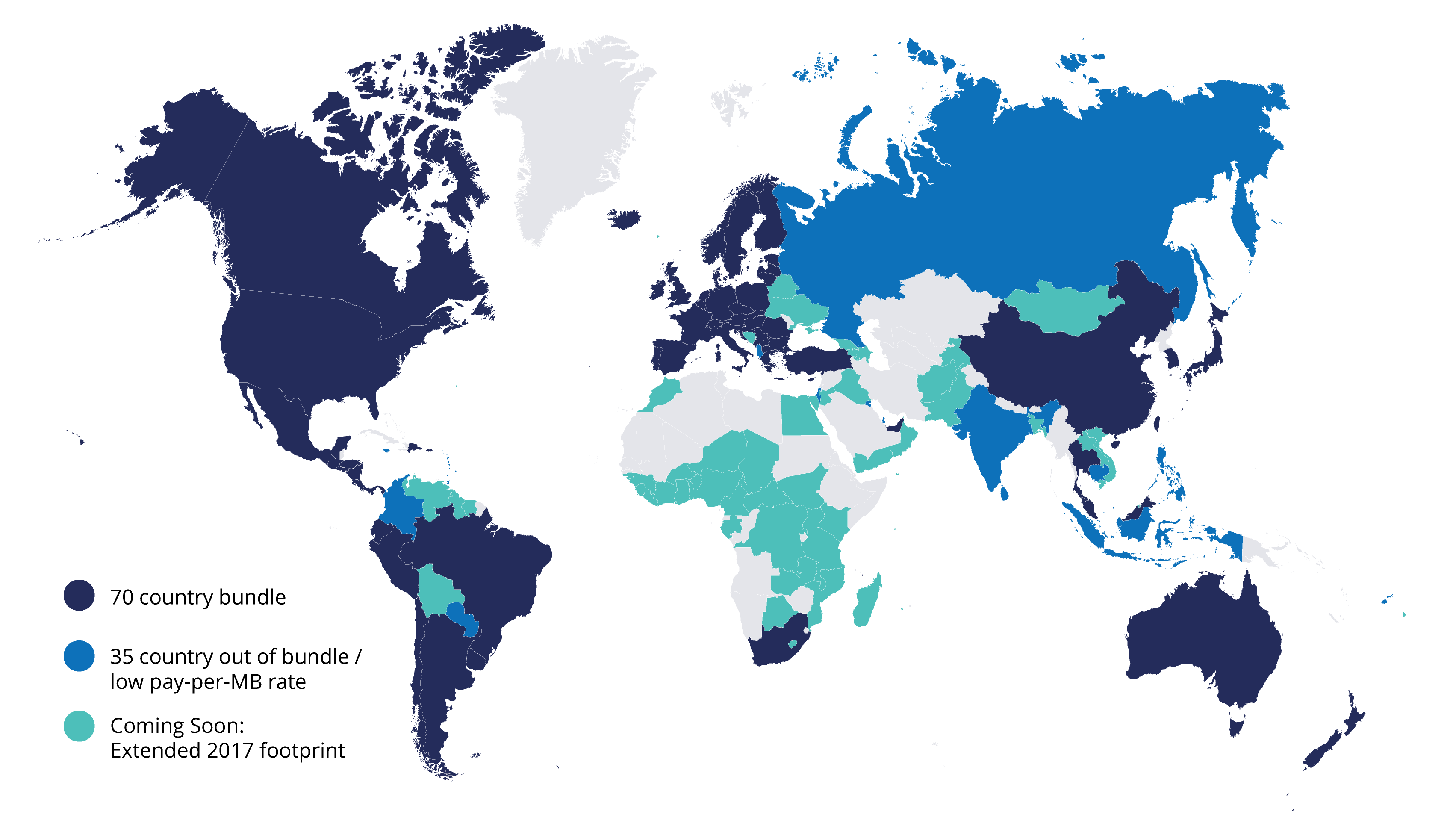 Globalgig Roaming Network Map 2017